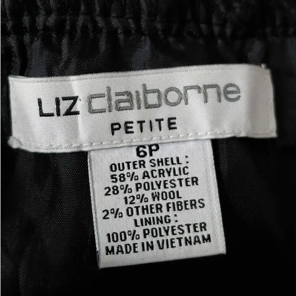 Liz Claiborne Wool Blend Multicolor Mini Textured Skirt Women Size 6P